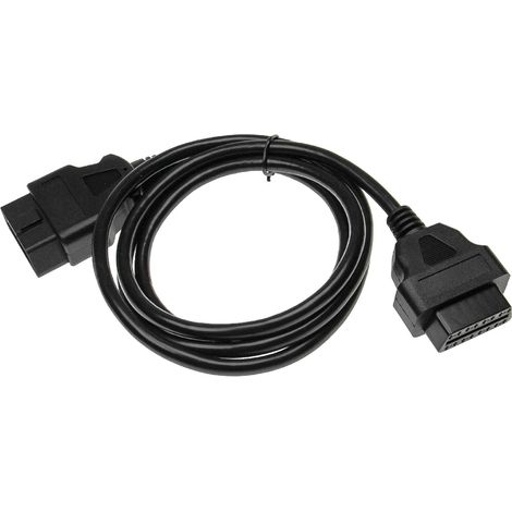vhbw prolunga OBD2 on-board diagnostics da femmina 16 pin a maschio 16 pin compatibile con veicolo, dispositivo - 150cm