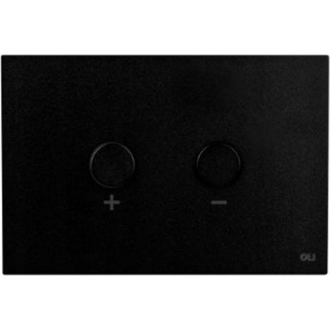 Oli Bouton de chasse d'eau Blink - Noir mat - Design moderne - Acier inoxydable durable (1/2)