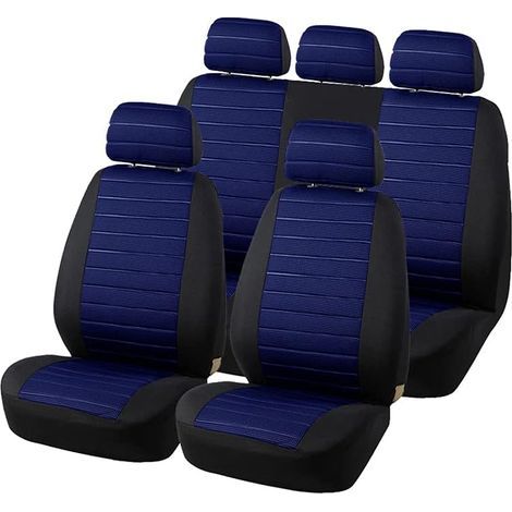5pcs Universal Car Seat Covers Jacquard Fabric 5mm Foam Compatible with Sedan SUV Front Rear (1/5)