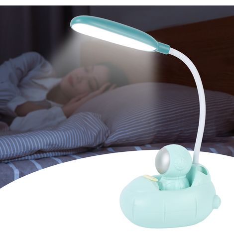 Nachttischlampe im Astronauten-Stil mit LED-Technologie, die die Augen beim Lernen und Lesen schützt, mit Stifthalter und USB-Ladefunktion. (1/5)