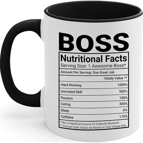 Mug « Boss » - Cadeau d'anniversaire original pour patrons, femmes et hommes, cadeau humoristique pour le travail, 1 mug « Boss », cadeau sympa pour patronne ou patronne