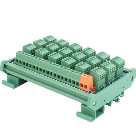 Bornier sur rail DIN, carte d'acquisition 18 canaux 3 fils NPN PNP KP-18L-Gther-C (1/5)