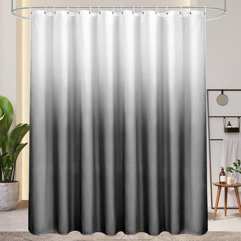 Duschvorhang Grau 240X200cm Wasserdicht Grau H200 x B240 cm (1er Pack) (1/5)