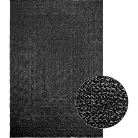 vidaXL Teppich ZIZUR Anthrazit 200x290cm Jute-Optik Indoor und Outdoor