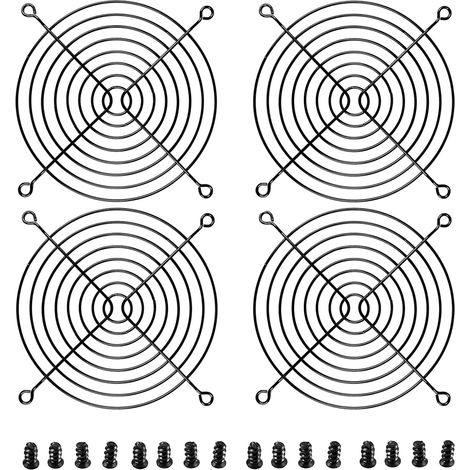 Grilles pour Ventilateur PC 120mm,Fan Grill Grille,Protection des Ventilateurs d'ordinateur,Grille de Ventilateur de Refroidissement,Kit de 4,Noir. (1/5)