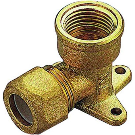 RACCORDO CURVO FEMMINA FLANGIATO CON OGIVA IN PTFE PER TUBO RAME MODELLO 1200 1/2 ø12   TIEMME RACCORDERIE SPA
