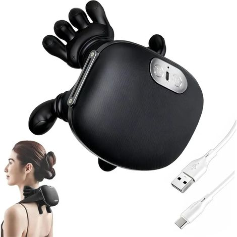 Masseur de cou électrique - Appareil De Massage Cou Épaules Dos 4D - 3 Niveaux+2 Températures - Masseur Cervical Chauffant Bionique (1/5)