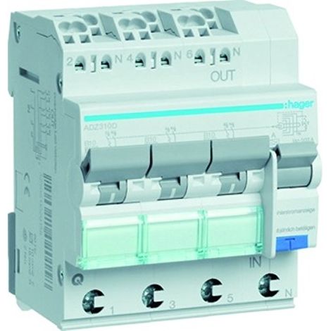Dispositif de protection électrique Hager protection 10 A 230 V