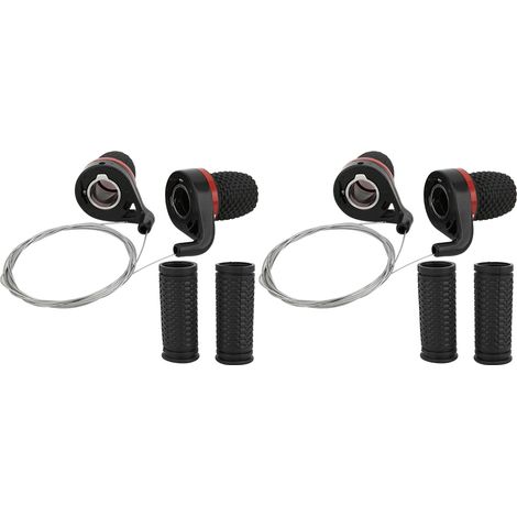 Paire de Poignées de Vitesses VTT Twist Grip pour Vélo de Montagne, 2 Paires, Transmission de Commande Manuelle, Poignée Tournante Extérieure (1/5)