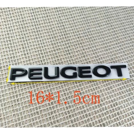 (PEUGEOT - noir) - Emblème de coffre arrière en métal 3D compatible avec Peugeot 208, 408, 4008 GT, 5008, 307, 508, 206, 207, 301, 3008 et 308 2008. Autocollant décoratif pour hayon. (1/5)