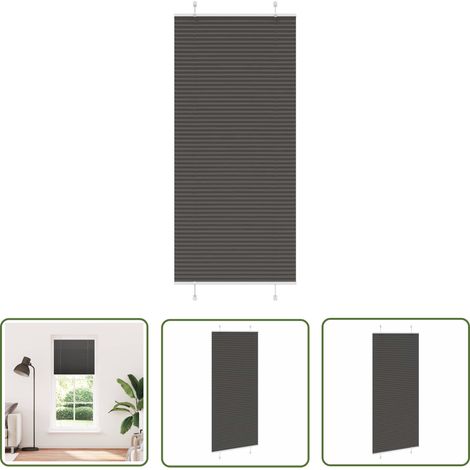 vidaXL Plissee Schwarz 100x200 cm Stoffbreite 99,4 cm Polyester (1/5)