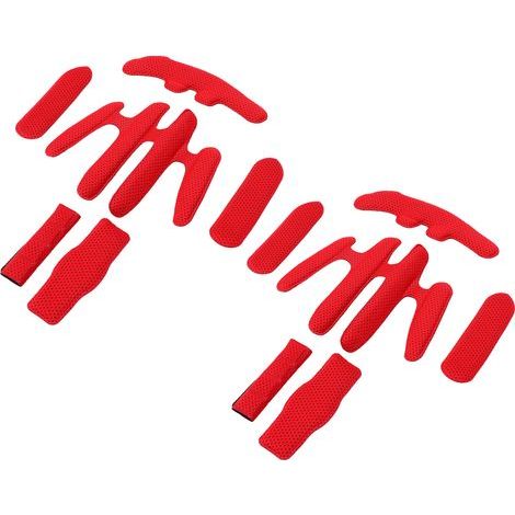 Kit de Mousse de Protection pour Casque de Scooter Électrique avec Attaches Velcro, Taille Universelle Rouge (1/5)
