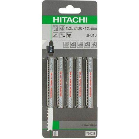 Pack 5 hijas de sierra de calar para madera con clavos 132x105x10x1,25mm HIKOKI 750031