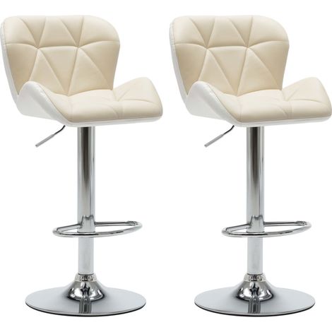 Maison Exclusive - Sgabelli da Bar 2 pz Crema in Similpelle