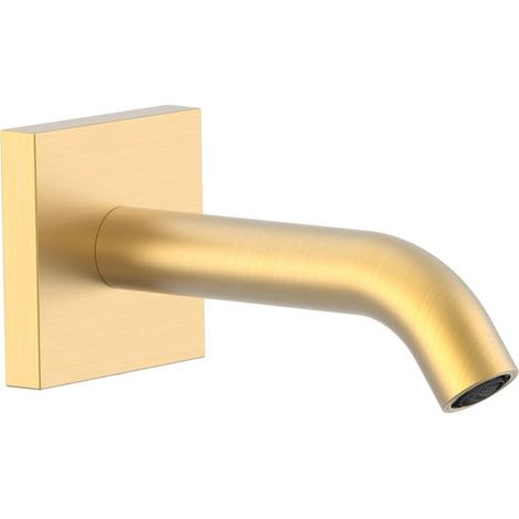 TRES 21018107OM COMPLEMENTOS DE GRIFERÍA Caño Fijo De Pared Color Oro Mate 24K - ref: 21018107OM