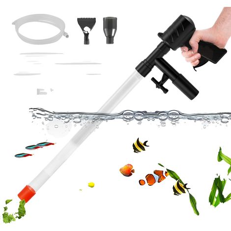Cambiador de agua, limpiador de grava, herramienta de sifón, BLANCO (1/2)