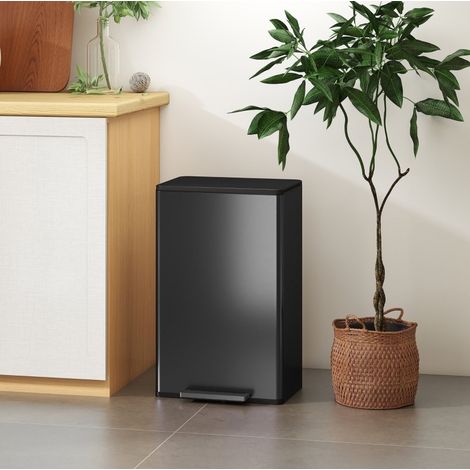 Cubo de pedal para cocina de 45 litros con tapa de cierre suave y cubo interior extraíble OKMYHOME (1/5)