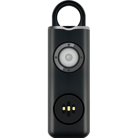Ring 130 dB Personenwecker mit LED-Signal, USB-Typ-C-Ladeanschluss, Schlüsselanhänger, Taschenwecker für Kinder, Frauen, Senioren und Studenten