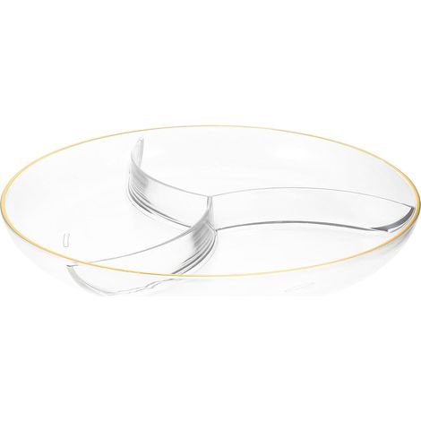 transparente Obstschale aus PET mit 3 Fächern