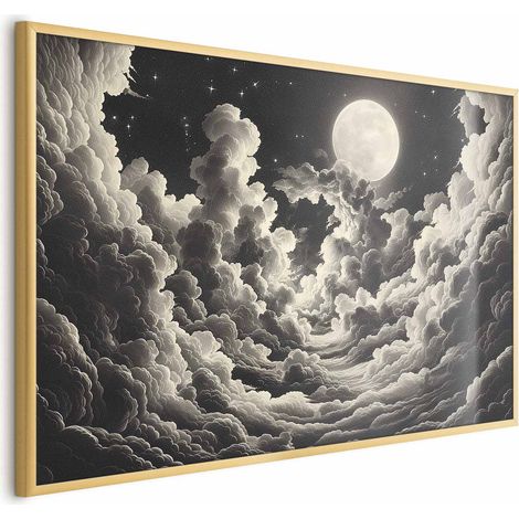 Poster – Mond und Sterne singen zwischen den großen Wolken (1/4)
