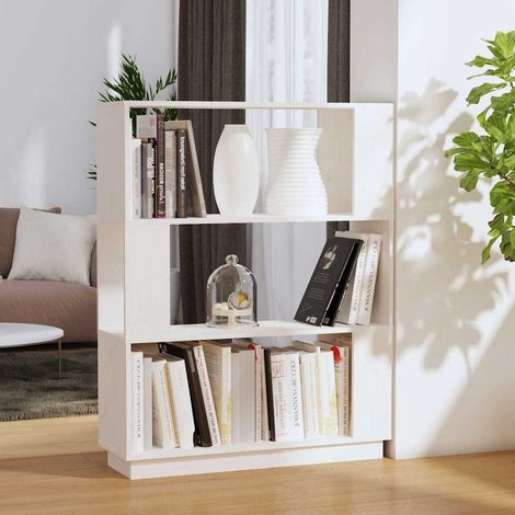 vidaXL Estantería/divisor de espacios madera pino blanco 80x25x101 cm (1/5)