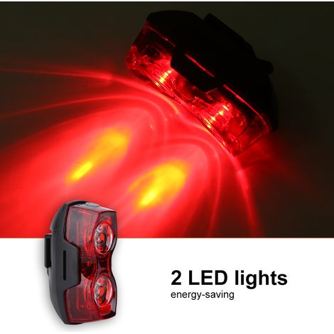 Lampe arrière LED pour vélo, sécurité nocturne, feu rouge clignotant, accessoire cyclisme.