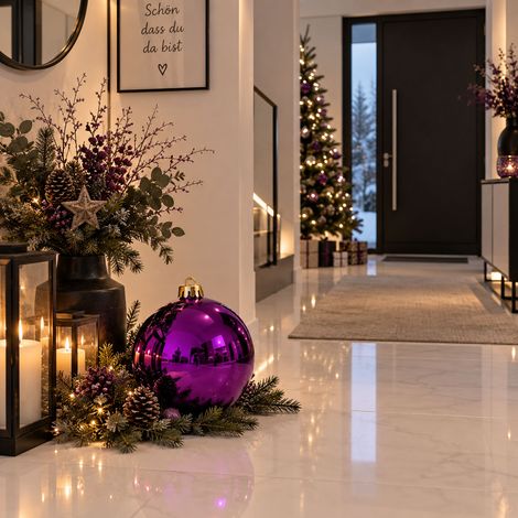 Jumbo Weihnachtskugel Ø30cm Lila-YW99826-Lila (1/5)