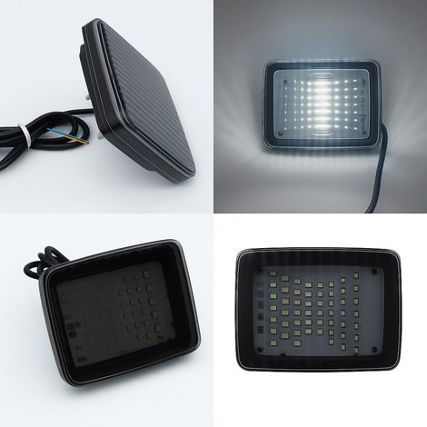 Feu arrière LED blanc – feu de position avec 70 diodes LED, 12–24 V, fumé