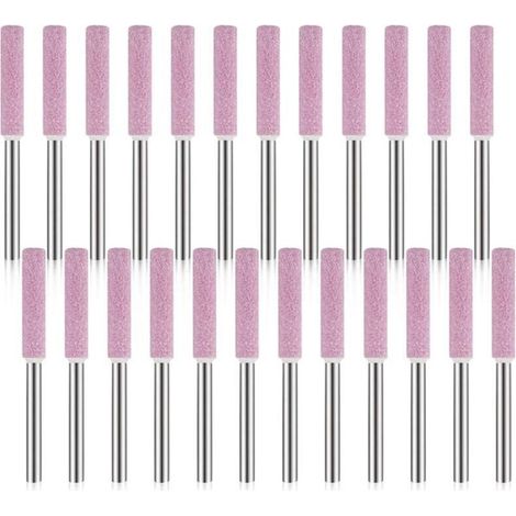YMYNY Paquet de 24 Pierres à Aiguiser pour AffûTeuse de TronçOnneuse, Outil de Meulage de Polissage pour AffûTeuse de TronçOnneuse 3X4.8mm
