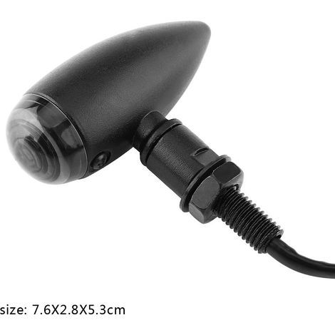 Une paire de caches fumés noirs en forme d'ogive pour clignotants de moto à vendre (1/5)
