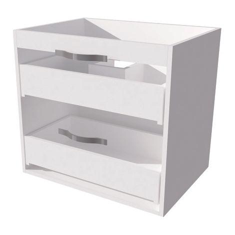 ONDEE - Conjunto Mueble + lavabo MIXY - 60cm - Blanco - melamina - Entregado en kit