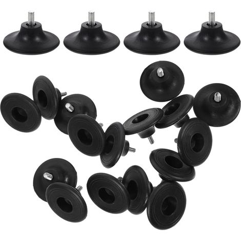 Lot de 20 Pieds de Meuble Réglables en Caoutchouc Anti-Rayures, Hauteur 6x25 Mm, Base 45 Mm, Niveleurs Robustes pour Tables, Chaises et Mobilier D’intérieur, Adaptés pour Parquet, (1/5)