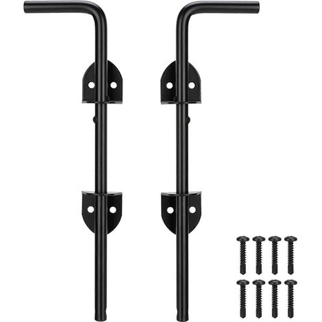 Robustes 30 cm (12 Zoll) Sicherheitsschloss für Tore, Zäune und Doppeltüren aus Holz, PVC, Vinyl und Metall (2er-Pack). (1/5)
