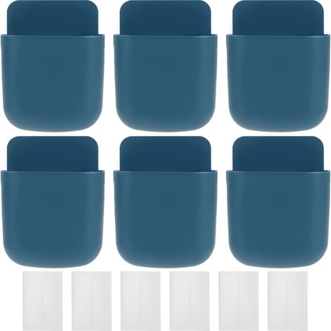 Support de Télécommande, Organisateur de Boîte de Rangement de Téléphone Mural en Plastique pour Une Utilisation à Domicile à L'école de Chevet(Bleu Brume).