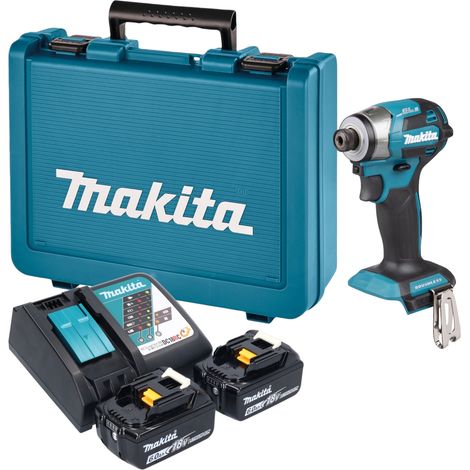 Avvitatore a impatto a batteria Makita DTD 173 RGE 18 V 180 Nm 1/4" brushless + 2 batterie da 6,0 Ah + caricabatterie + valigetta (1/5)