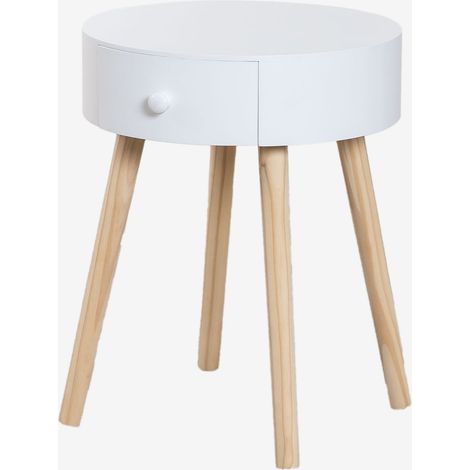 Pack de 2 mesitas de noche Ø40 cm en madera Lamba SKLUM        (1/5)