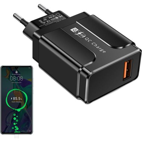 Adaptateur Chargeur Rapide - Chargeur Mural Rapide 68 W,110-240 Bloc à Large Bande de Chargeur de téléphone de la Tension PD avec la Protection Ignifuge et Incendie (1/4)