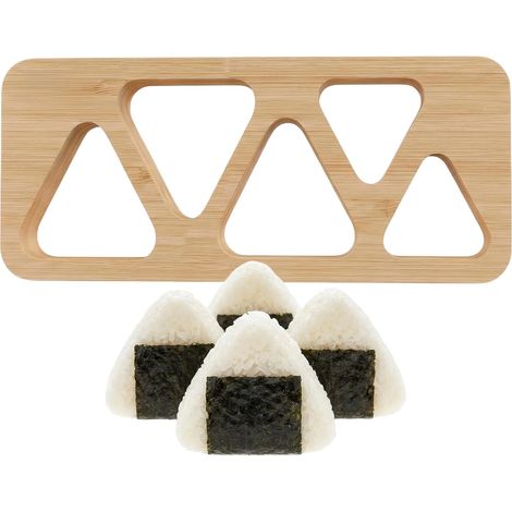 Moule à Onigiris en Bois - Moule à Boules de Riz Bento Onigiri - 2 Tailles (1/5)