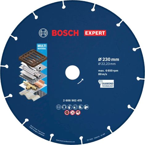 BOSCH EXPERT Disque diamant multi-matériaux grande taille - 230 mm - 22,23 mm (1/4)