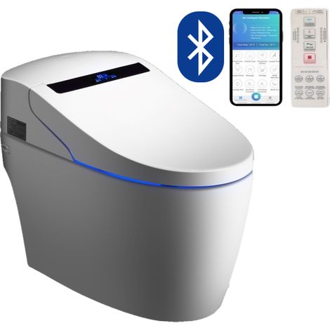 WC japonais lavant monobloc – Double lavage avant et arrière – Siège chauffant – Chasse d’eau cyclonique – Télécommande avec écran LCD – Toptoilet