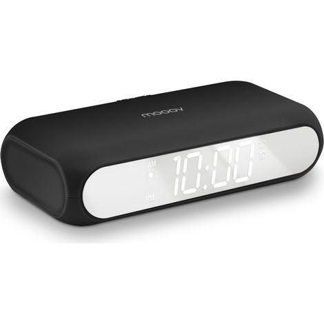Réveil miroir avec chargeur induction 10W - noir (1/5)