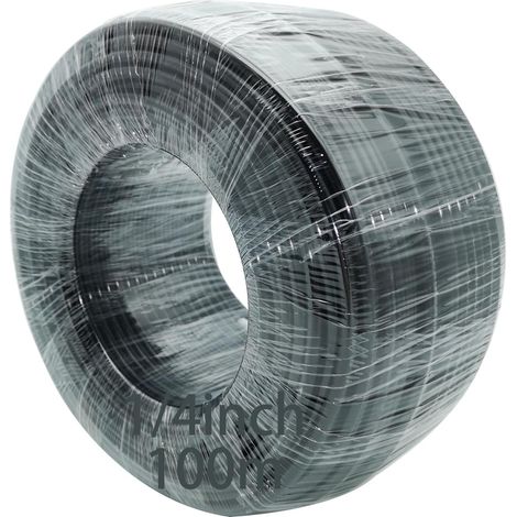 Tuyau Frigo Noir, 100 mètres de Tube de diamètre 1/4"/ 6.3mm, Réfrigérateur tuyau, pour réfrigérateur et Machine à Glace, systèmes d'eau à Osmose Inverse (1/5)