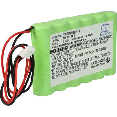 vhbw Battery compatible with Bentel BW64 Alarm Units, Home Security (1500 mAh, 7.2 V, NiMH)
