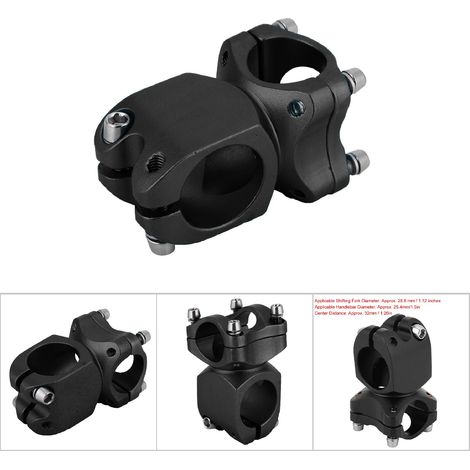 Potence Fixe Vélo 25.4mm Alliage Aluminium Noir Accessoire Montagne (1/5)