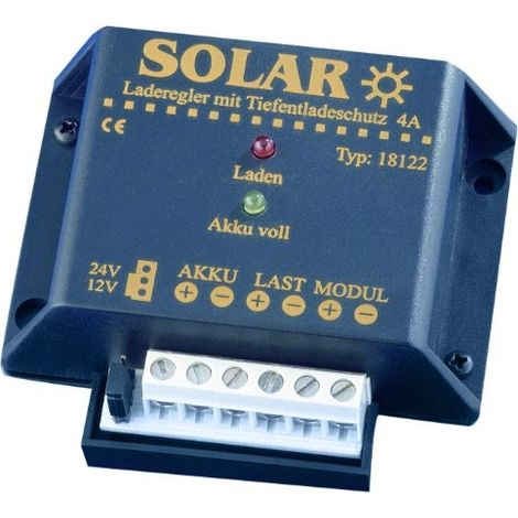 IVT 200013 SOLAR-LADEREGLER 12/24V 4A MIT TIEFENTLADESCHUTZ LADEGERÄT FÜR SOLARBATTERIEN