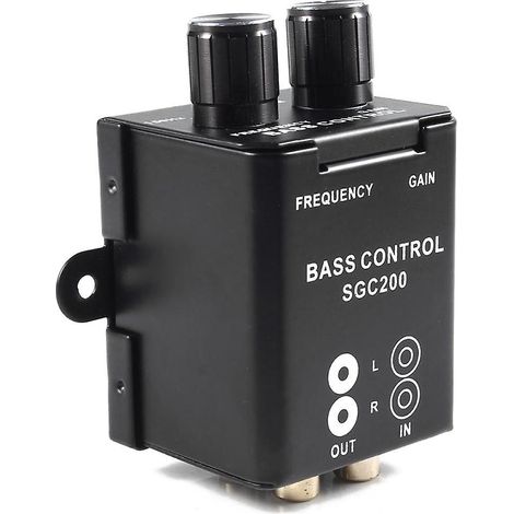 Universeller Auto-Verstärker-Lautsprecher-Bassregler mit RCA-Audio-Lautstärkeregler und Verstärkungs-/Frequenzregler