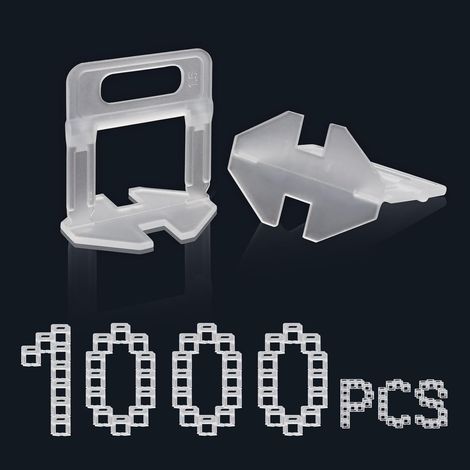 Système De Nivellement De Carreaux, 1000 Languettes/Languettes De Traction, Largeur De Joint De 1,5 Mm, Hauteur De Carreau De 3 À 15 Mm, Aide À La Pose De Carreaux (1000 Languettes/Languettes De Tract