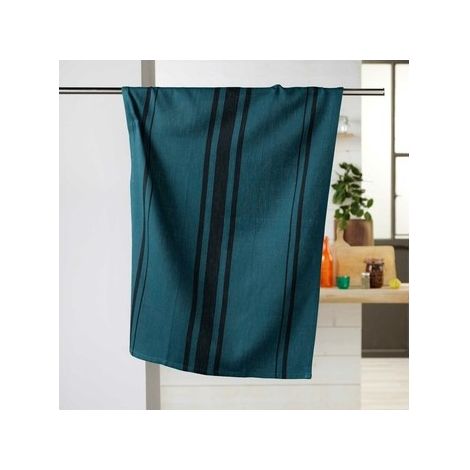 Torchon en 100% coton naturel Bleu Marine 50x70 cm (1/3)
