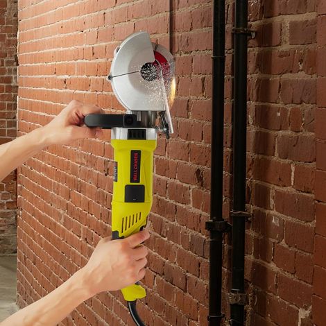 Fraiseuse électrique de rainure 4000W, rainureuse de maçonnerie 6500 tr/min avec 5 lames de scie, coupe à 360°, machine à rainurer le béton pour rainures de sol, béton (1/5)