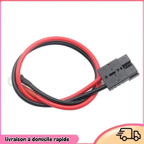 Connecteur Anderson - Câble Adaptateur Batterie 8 AWG UL1015 - 50 cm - Pour Applications Automobile Énergies Renouvelables Médicales Industrielles - 1 Pièce (1/5)